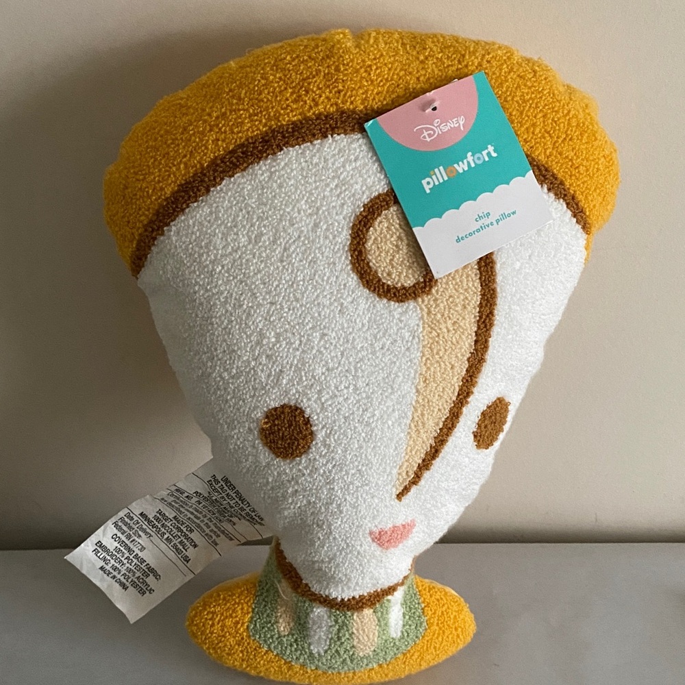Disney Pillowfort beauty and the beast teacup Chip boucle Pillow New